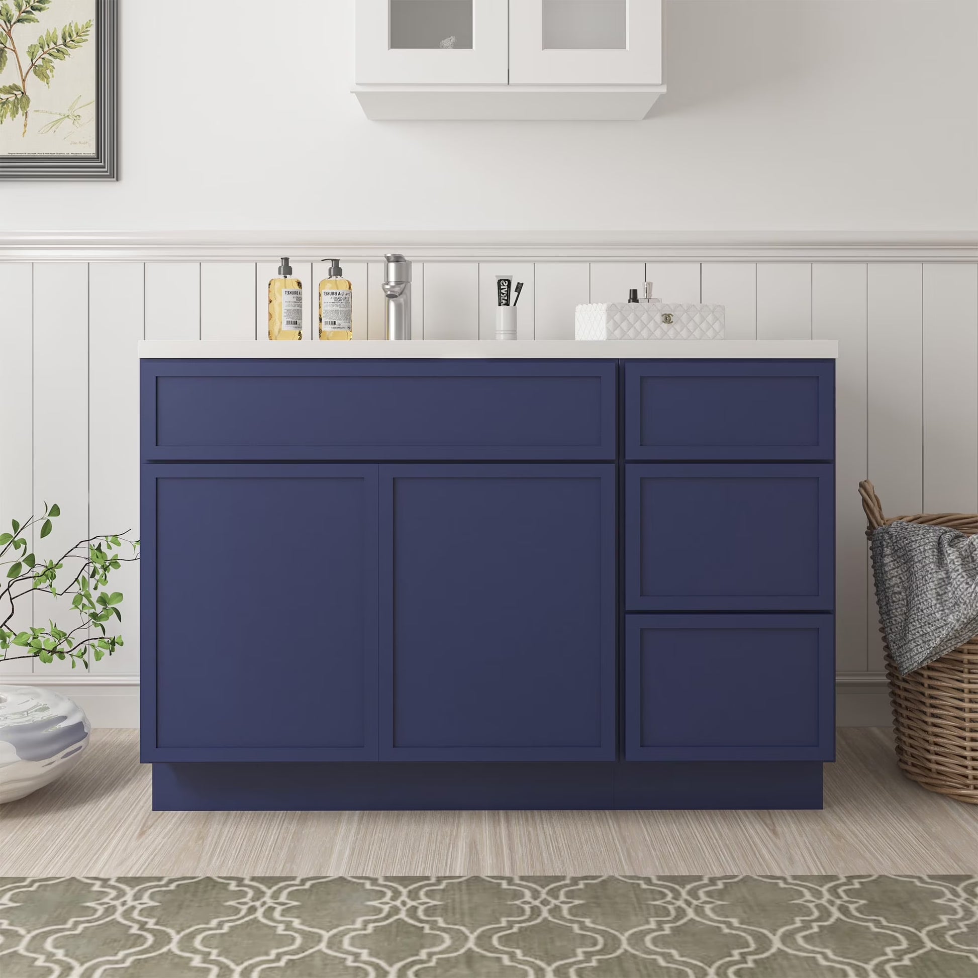 45 in. W x 21 in. D x 32.5 in. H Bath Vanity Cabinet without Top in Gray