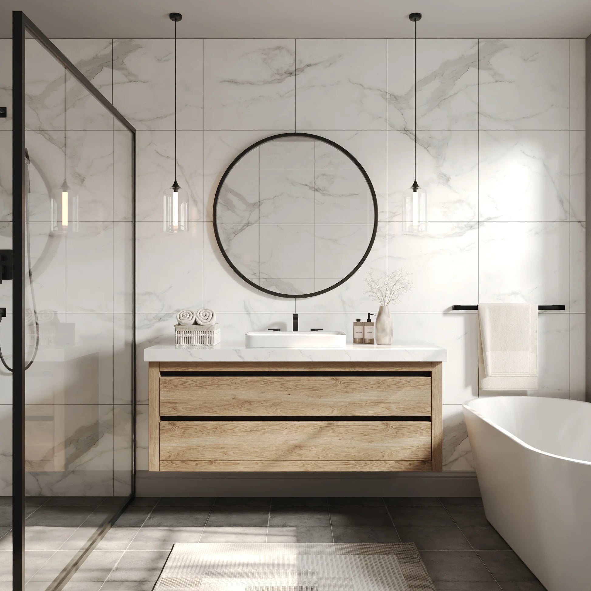 DV-1V0235 DeerValley Ally 19'' x 12'' Drop-In Bathroom Sink Semi-Recessed Vessel Sink Rectangular Above Counter Basin