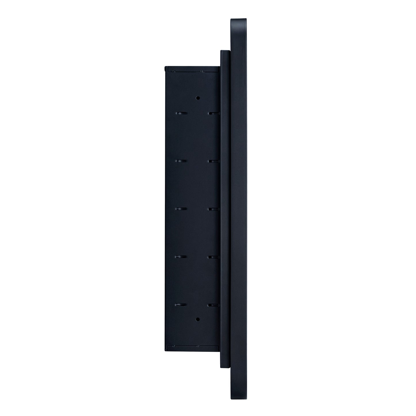 TEHOME Black Rectangle Recessed Bathroom Medicine Cabinet with Mirror Stainless Steel Metal Framed Rounded Rectangular Bathroom Cabinet with Mirror 16x24''