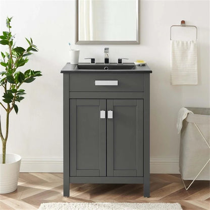 Modway Laguna 24" Bathroom Vanity in Gray Black