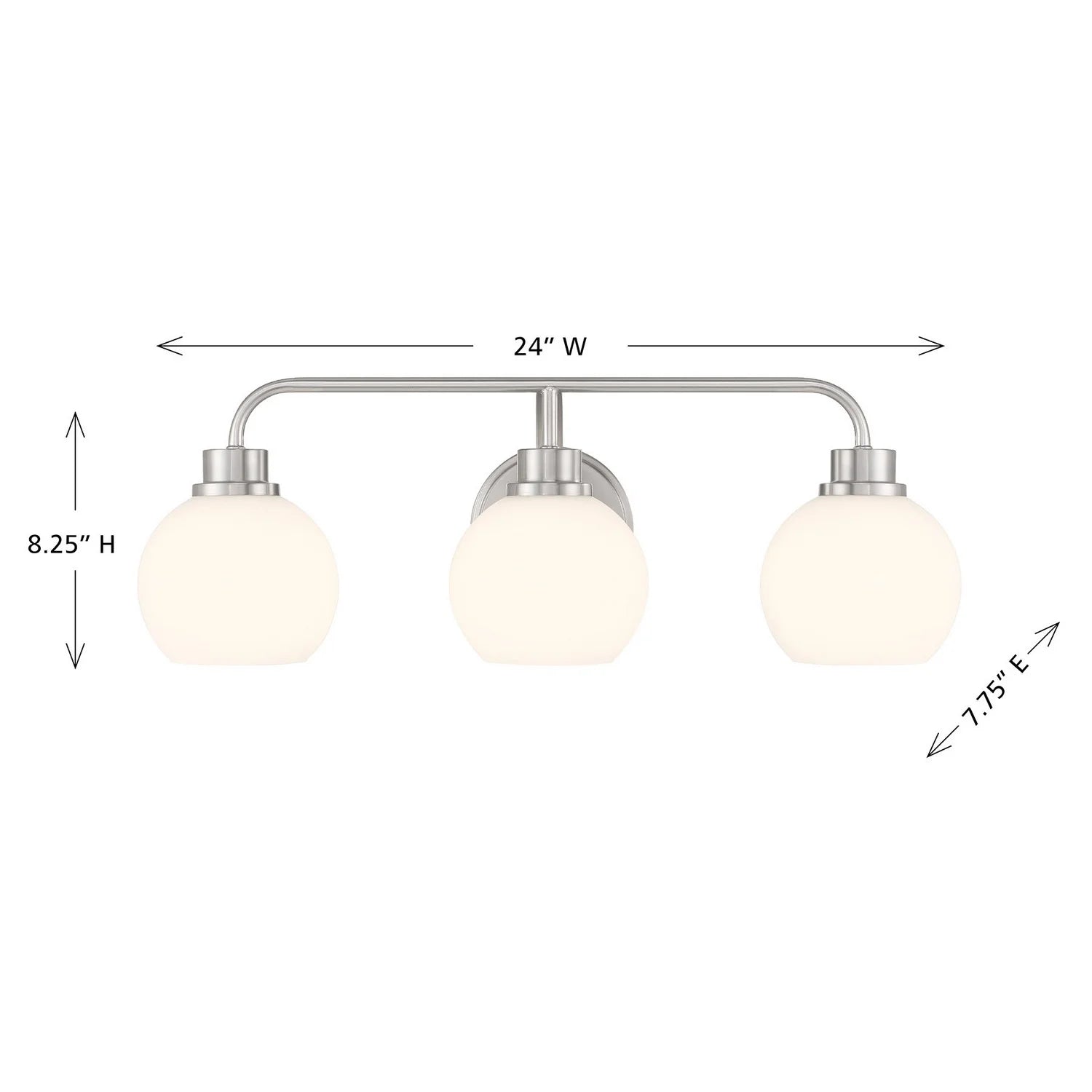 Bathroom Vanity Light in Brushed Nickel