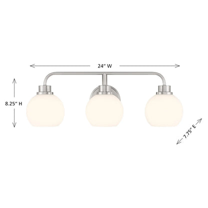 Bathroom Vanity Light in Brushed Nickel