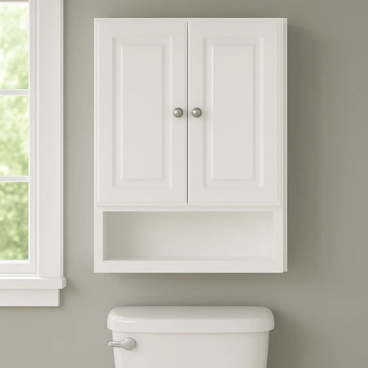 Design House Concord Wood 2-Door Bath Wall Mount Storage Cabinet (21 x 7 x 30), White