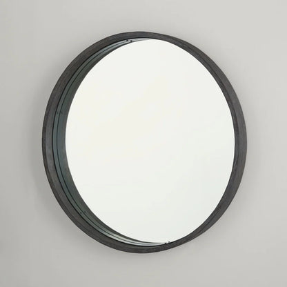 Capital Lighting 735801Mm 31" Diameter Circular Metal Framed Bathroom Mirror - Carbon Grey