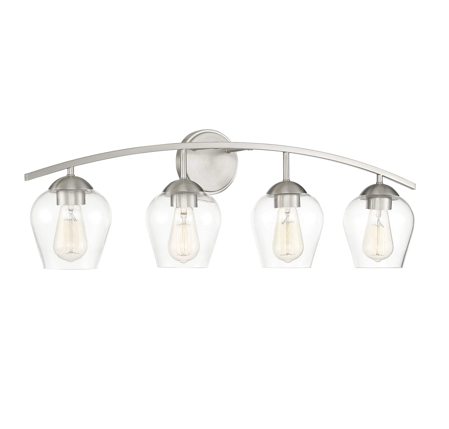 Trade Winds Lighting 4-Light Bathroom Vanity Light In Brushed Nickel