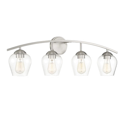 Trade Winds Lighting 4-Light Bathroom Vanity Light In Brushed Nickel