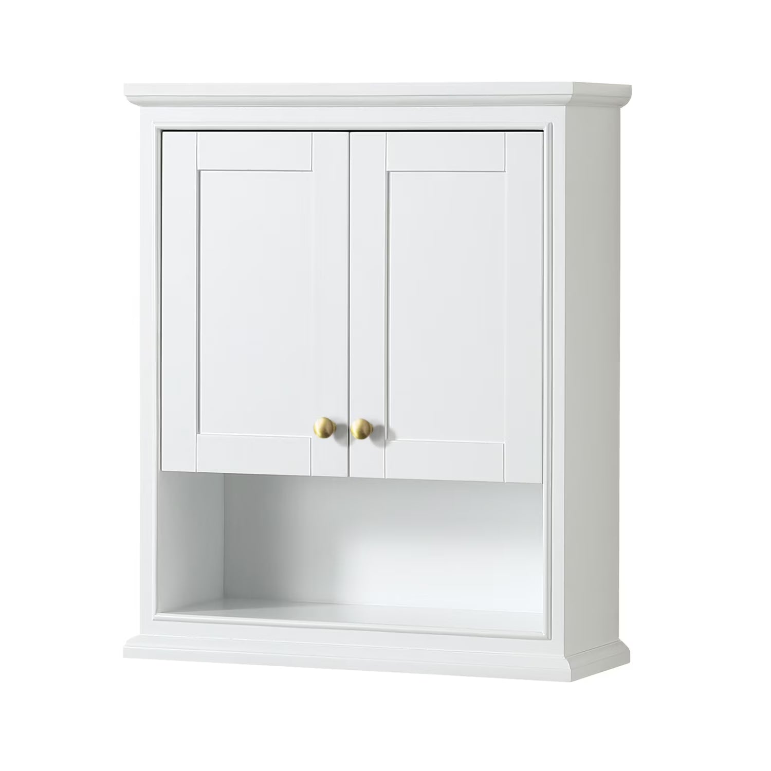 Wyndham Collection Deborah Over-the-Toilet Bathroom Wall-Mounted Storage Cabinet in Dark Gray with Matte Black Trim