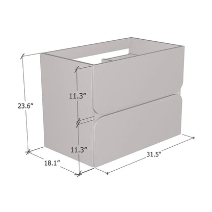 Azurro 2S 80 Floating Bathroom Vanity (32" Width)