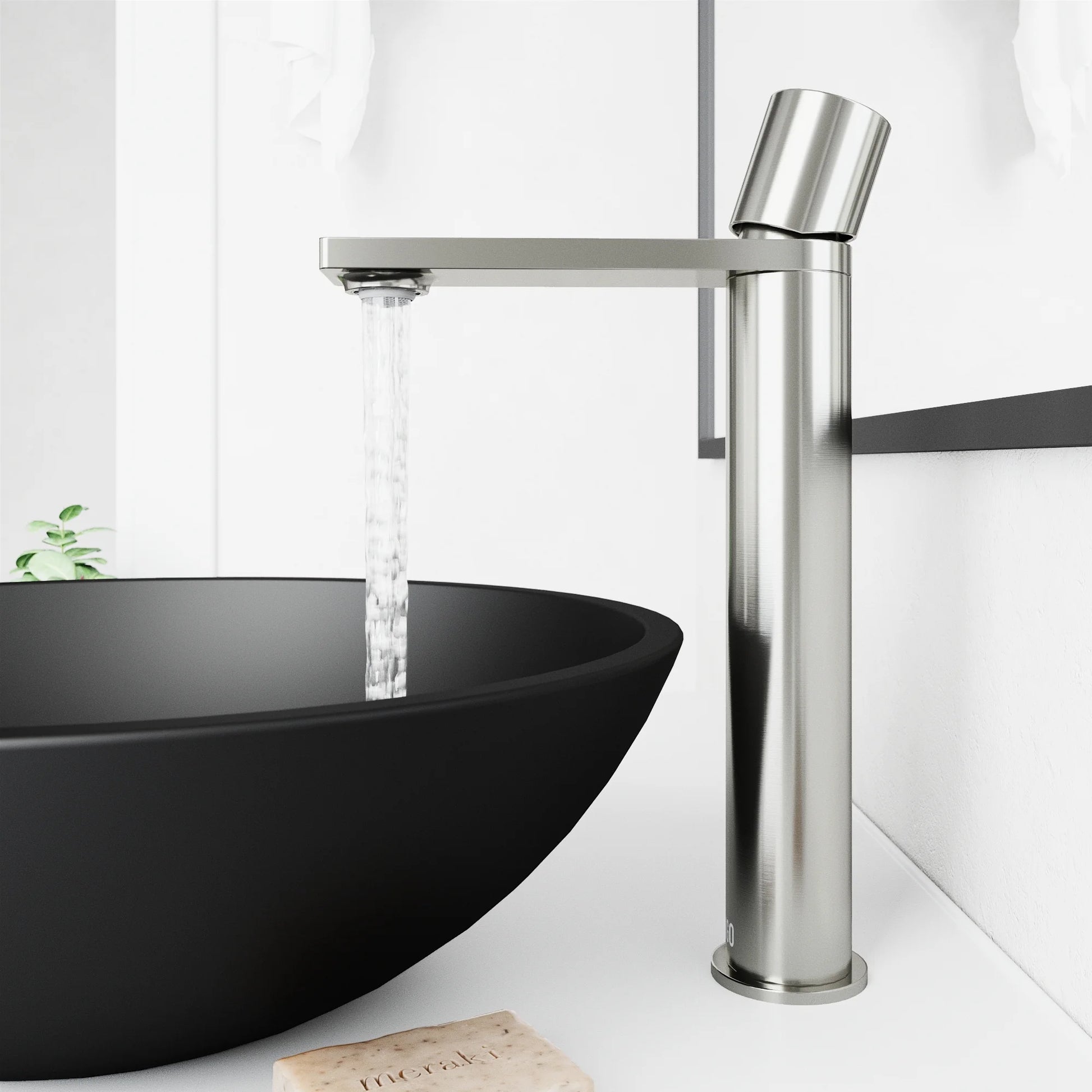 VIGO Gotham Single Handle Single-Hole Bathroom Vessel Faucet in Brushed Nickel
