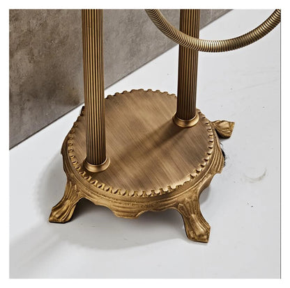 Free standing Carved Bathtub Faucet Tub Filler Fashion Antique Brass Floor Mount with Hand shower Bathtub Mixer Taps