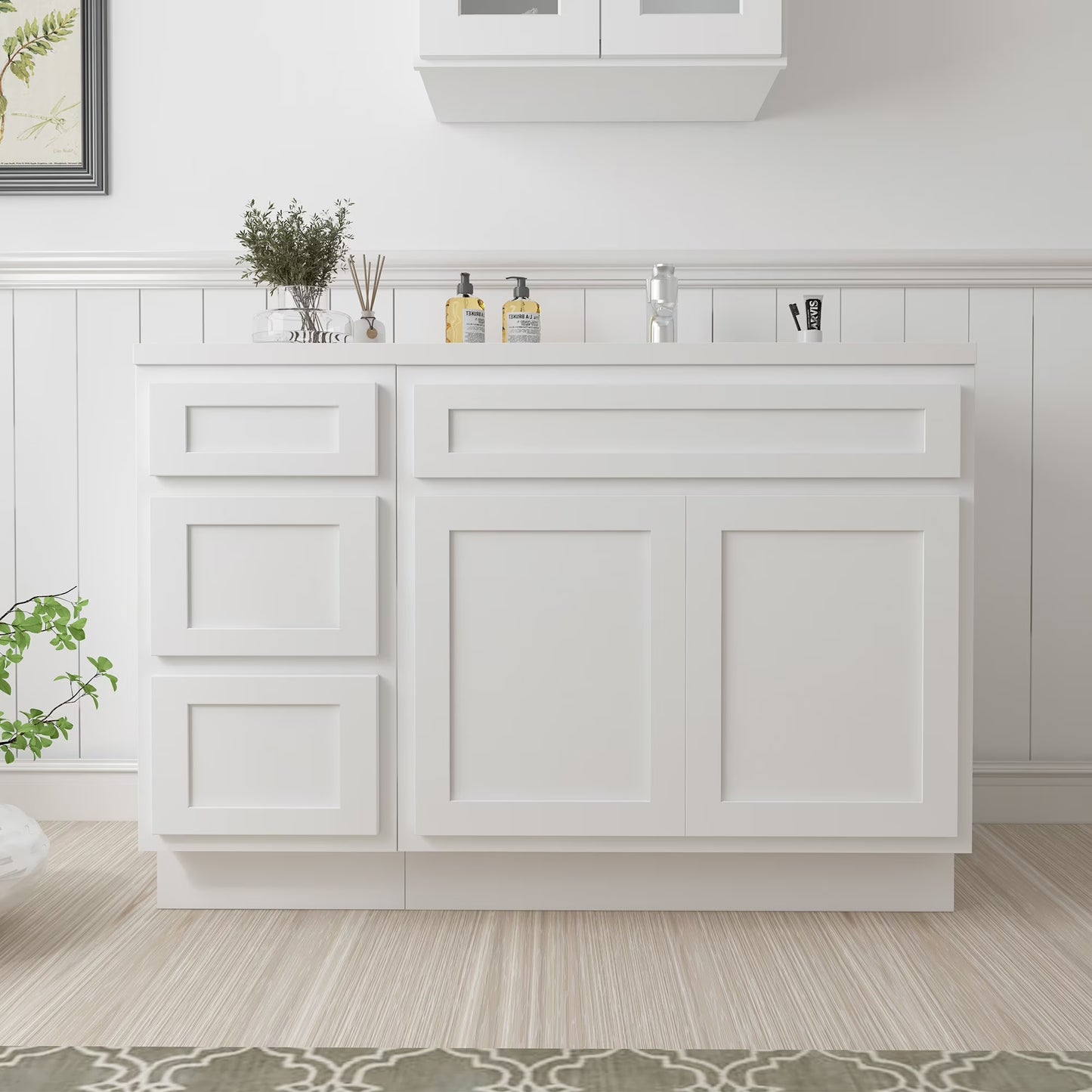 45 in. W x 21 in. D x 32.5 in. H Bath Vanity Cabinet without Top in Gray