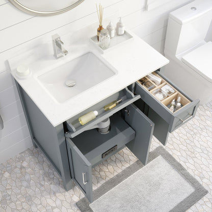 Thomson Bath Vanity by Studio Bathe in Gray