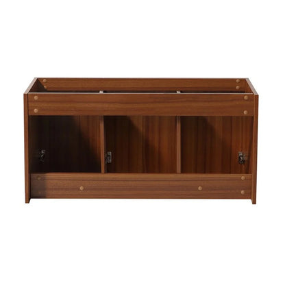 Vista 47"Wall Hung Dbl Sinks Wood Bathroom Cabinet in Brown