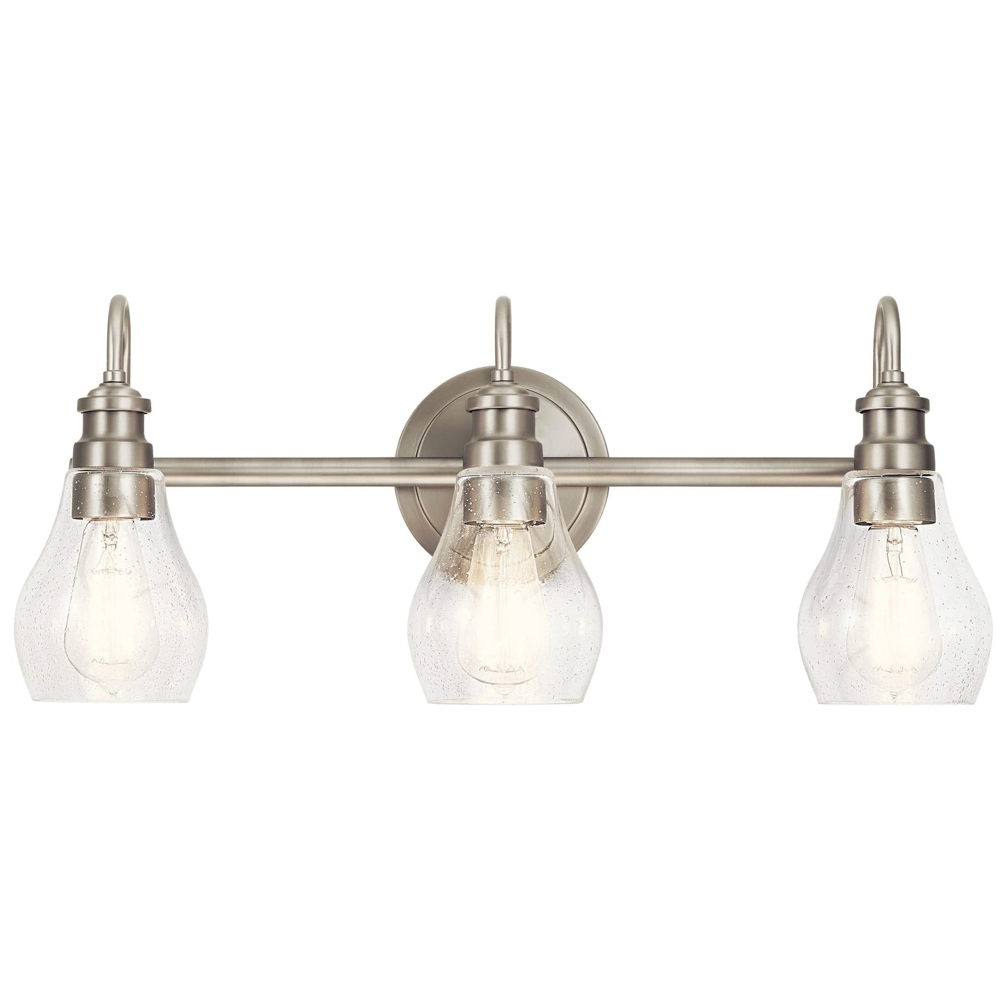 45392NI-Kichler Lighting-Greeier - 3 Light Bath Vanity Approved for Damp Locations - with Transitional inspirations - 10.25 inches tall by 23.75