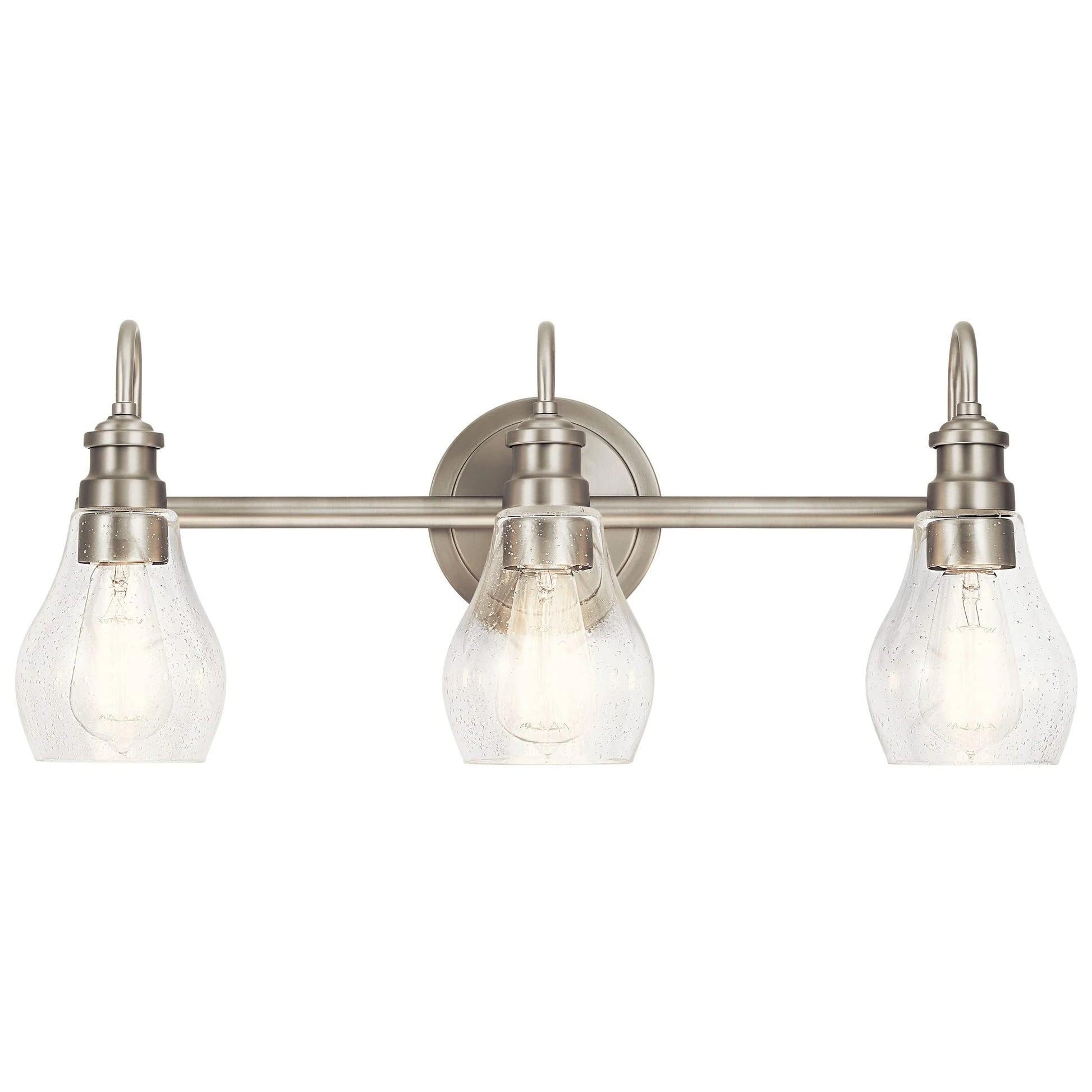 45392NI-Kichler Lighting-Greeier - 3 Light Bath Vanity Approved for Damp Locations - with Transitional inspirations - 10.25 inches tall by 23.75