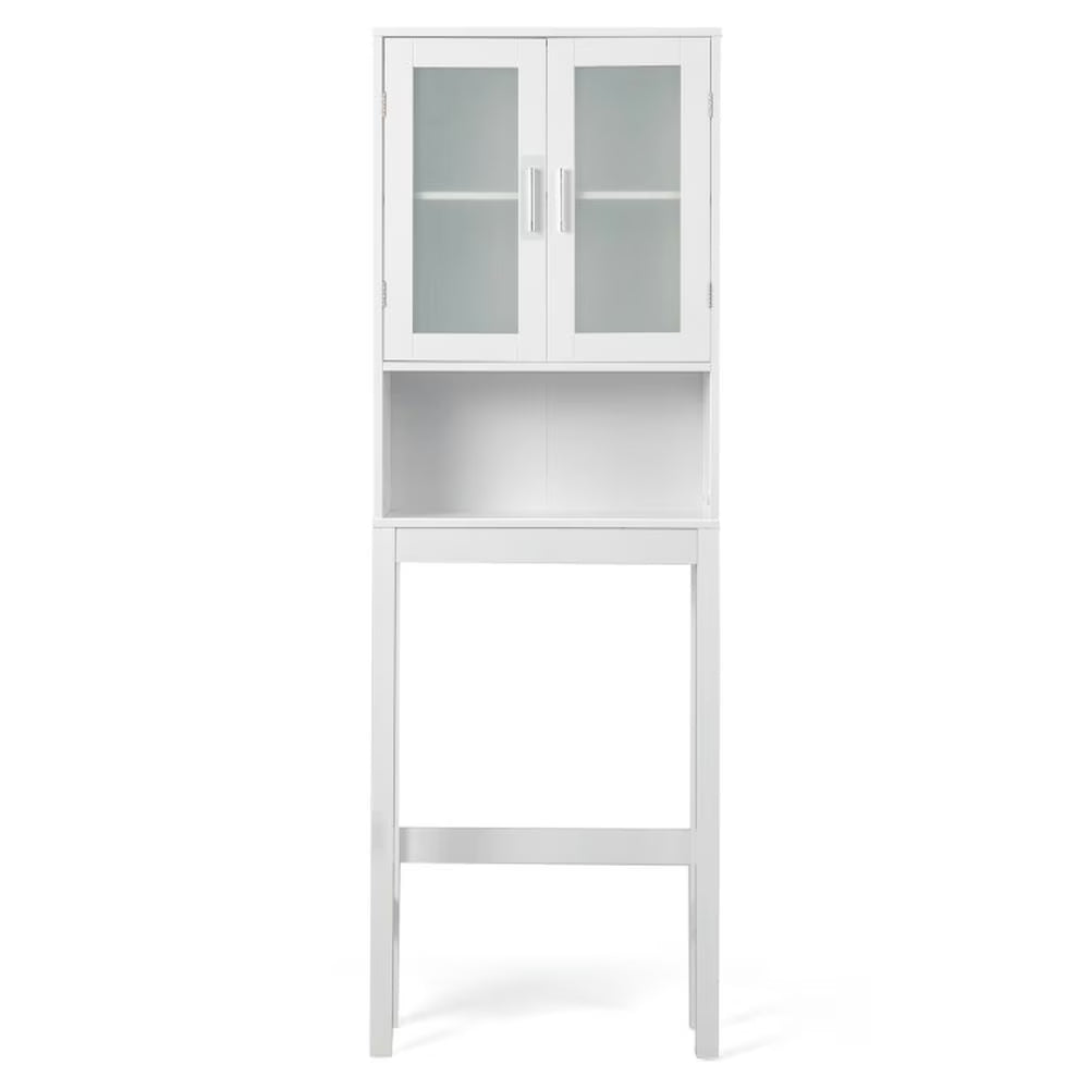 Yardi Yard Over the Toilet Bathroom Storage Cabinet with Adjustable Shelf, Bathroom Organizers and Storage