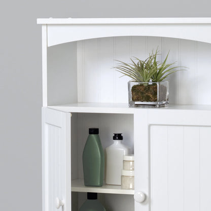 Zenna Home Cottage Collection over the Toilet Spacesaver, Bathroom Storage Shelves, White