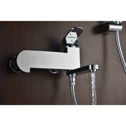 Anzzi SH-AZ042 Echo Series Single Handle Bath Faucet & Handheld Sprayer Set in Polished Chrome
