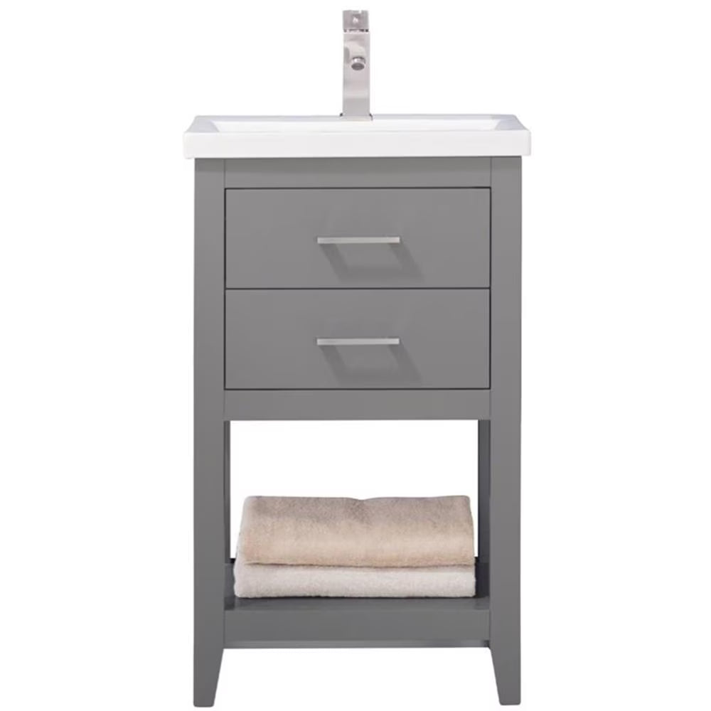 Design Element Cara 20" Single Sink Bathroom Vanity In White
