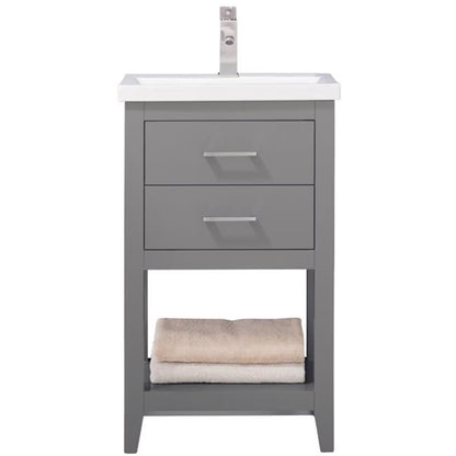Design Element Cara 20" Single Sink Bathroom Vanity In White