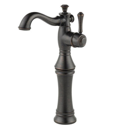 Delta Cassidy Single Handle Vessel Bathroom Faucet, Polished Nickel