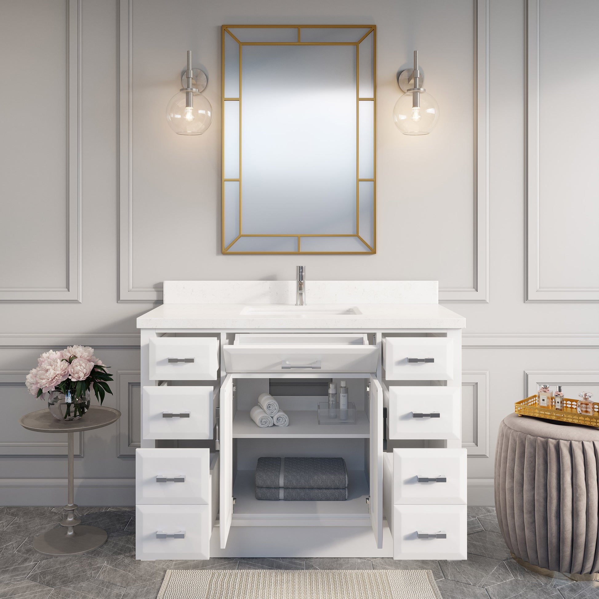 Calais Bath Vanity by Studio Bathe in White