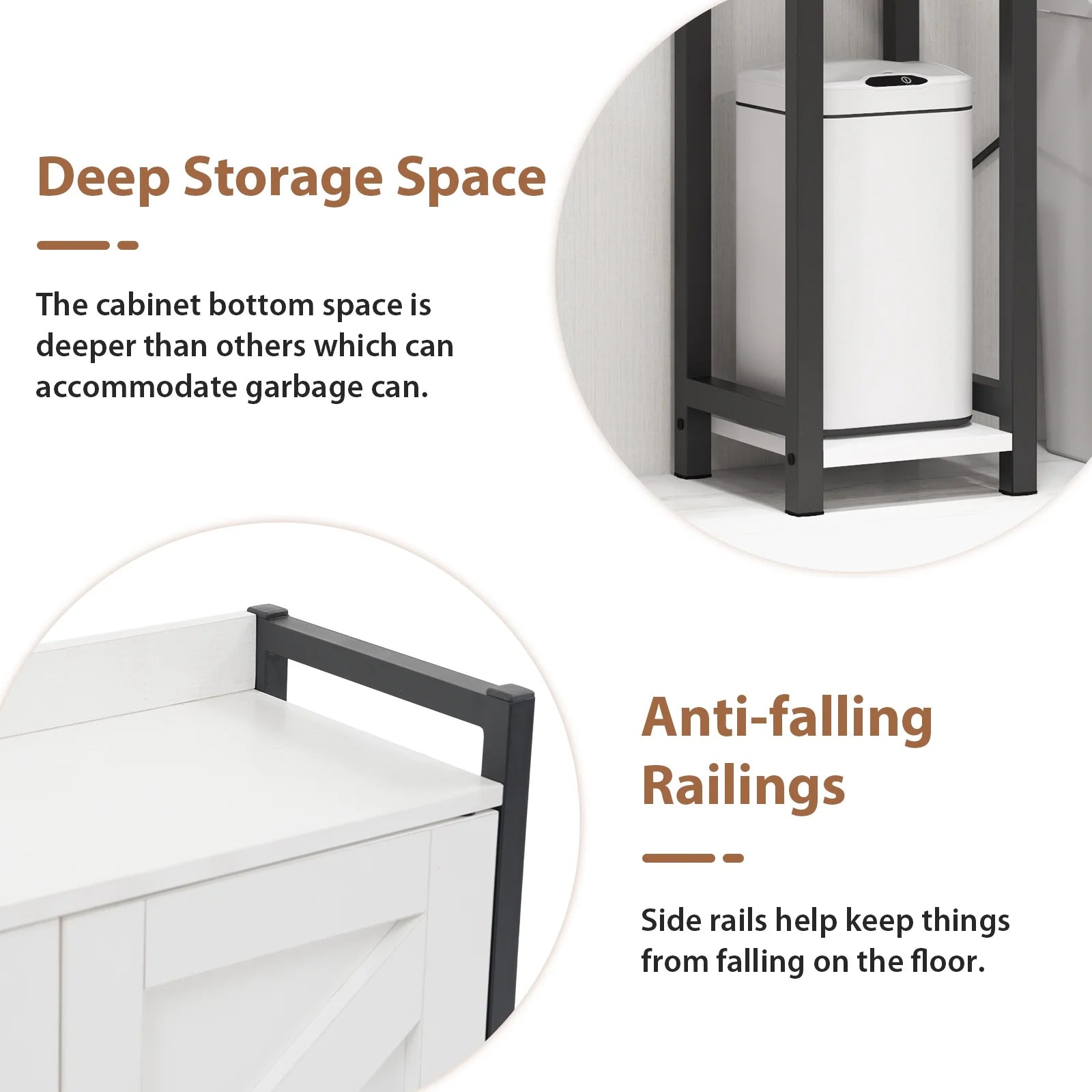 JOIVI Over The Toilet Storage Cabinet, Over Toilet Bathroom Organizer with Adjustable Shelf and Double Doors, Home Space-Saving Toilet Rack, White