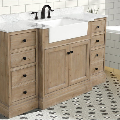 Ari Kitchen & Bath Kelly 60" Solid Wood Bathroom Vanity in Weathered Fir