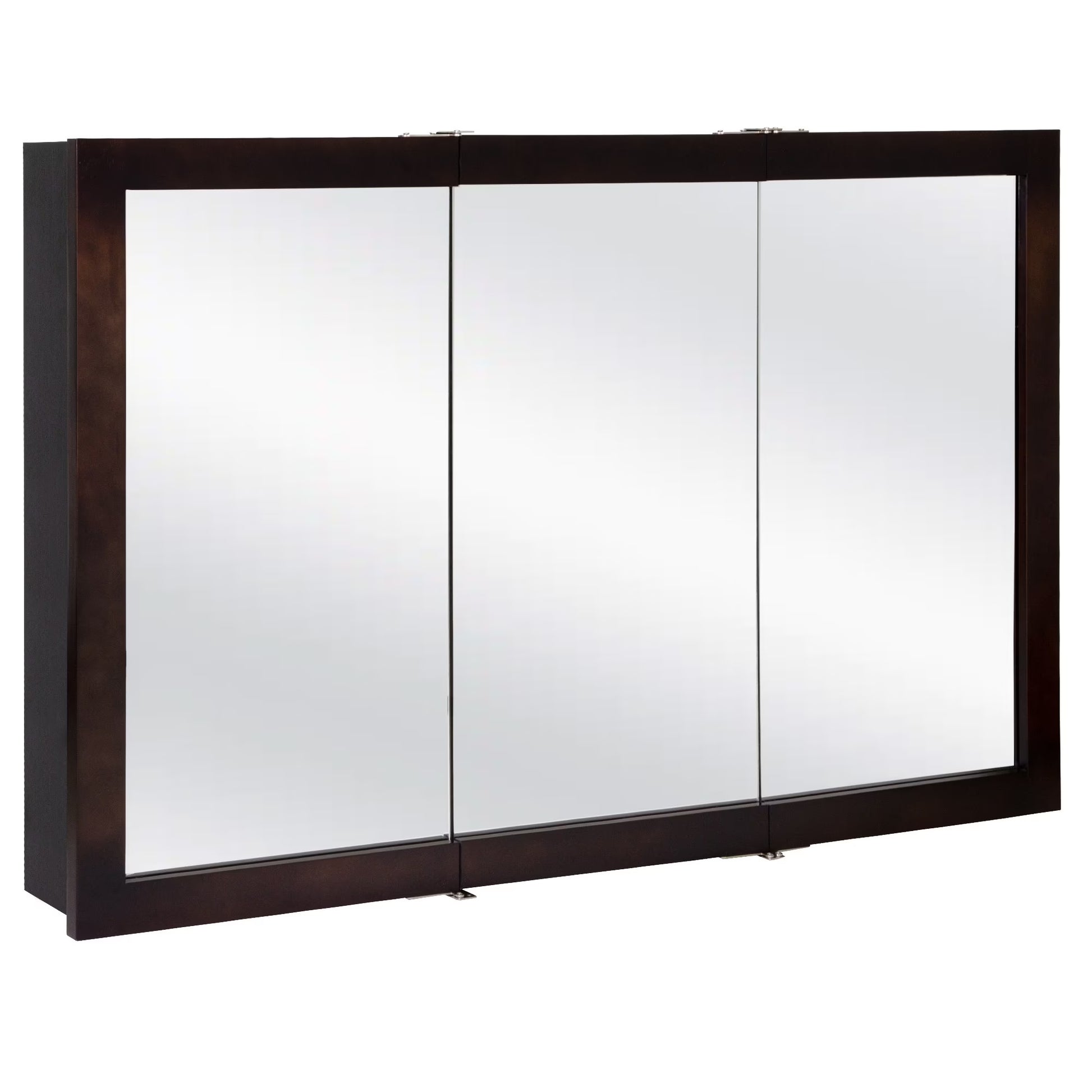 Design House 48" Wood Mirrored Wall Mount Bathroom Medicine Cabinet, Nutmeg Oak