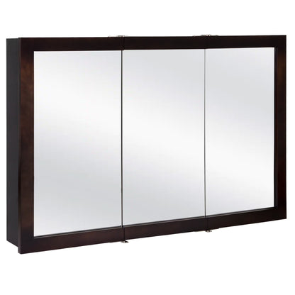 Design House 48" Wood Mirrored Wall Mount Bathroom Medicine Cabinet, Nutmeg Oak