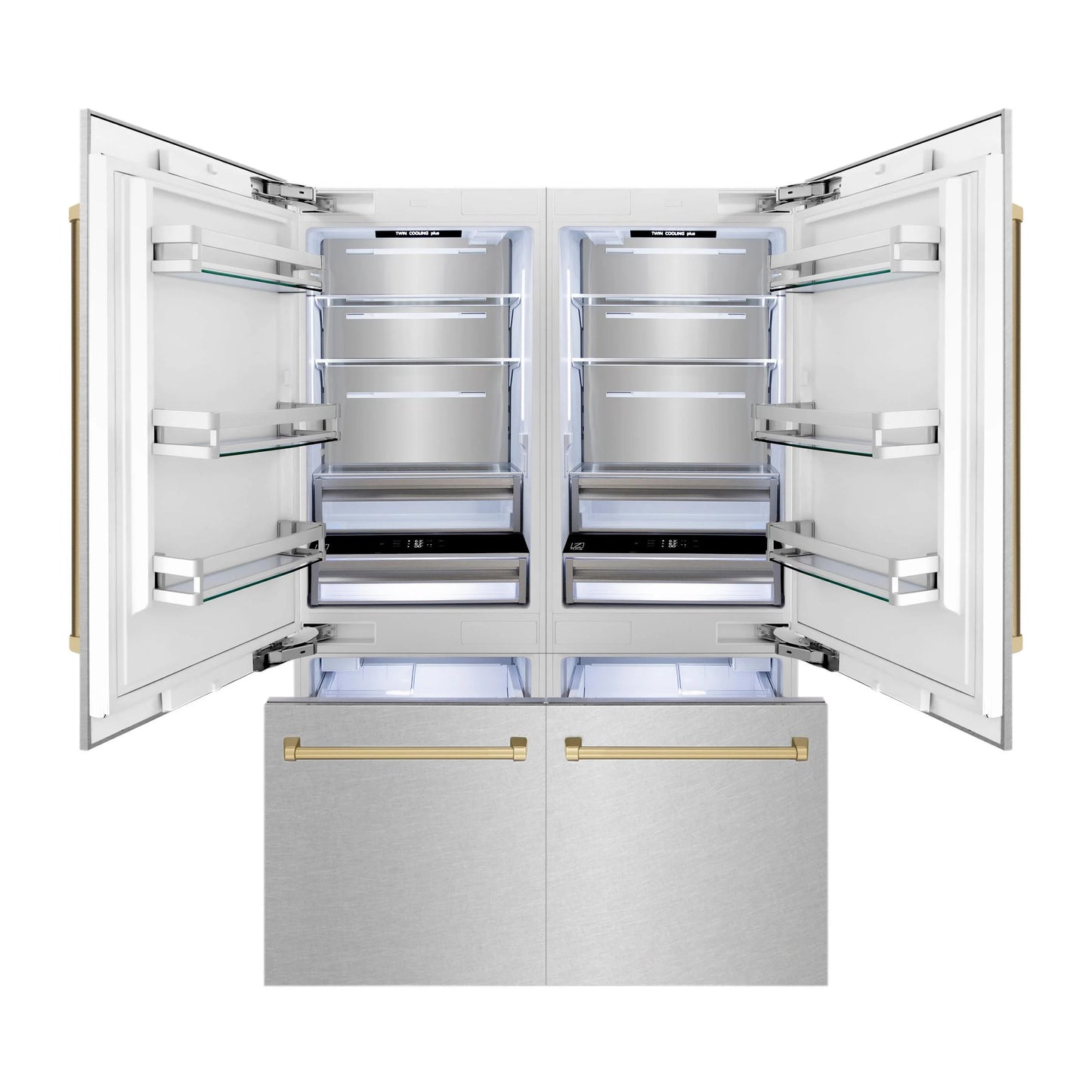 ZLINE KITCHEN AND BATH RBIVZSN60CB french door built in refrigerator