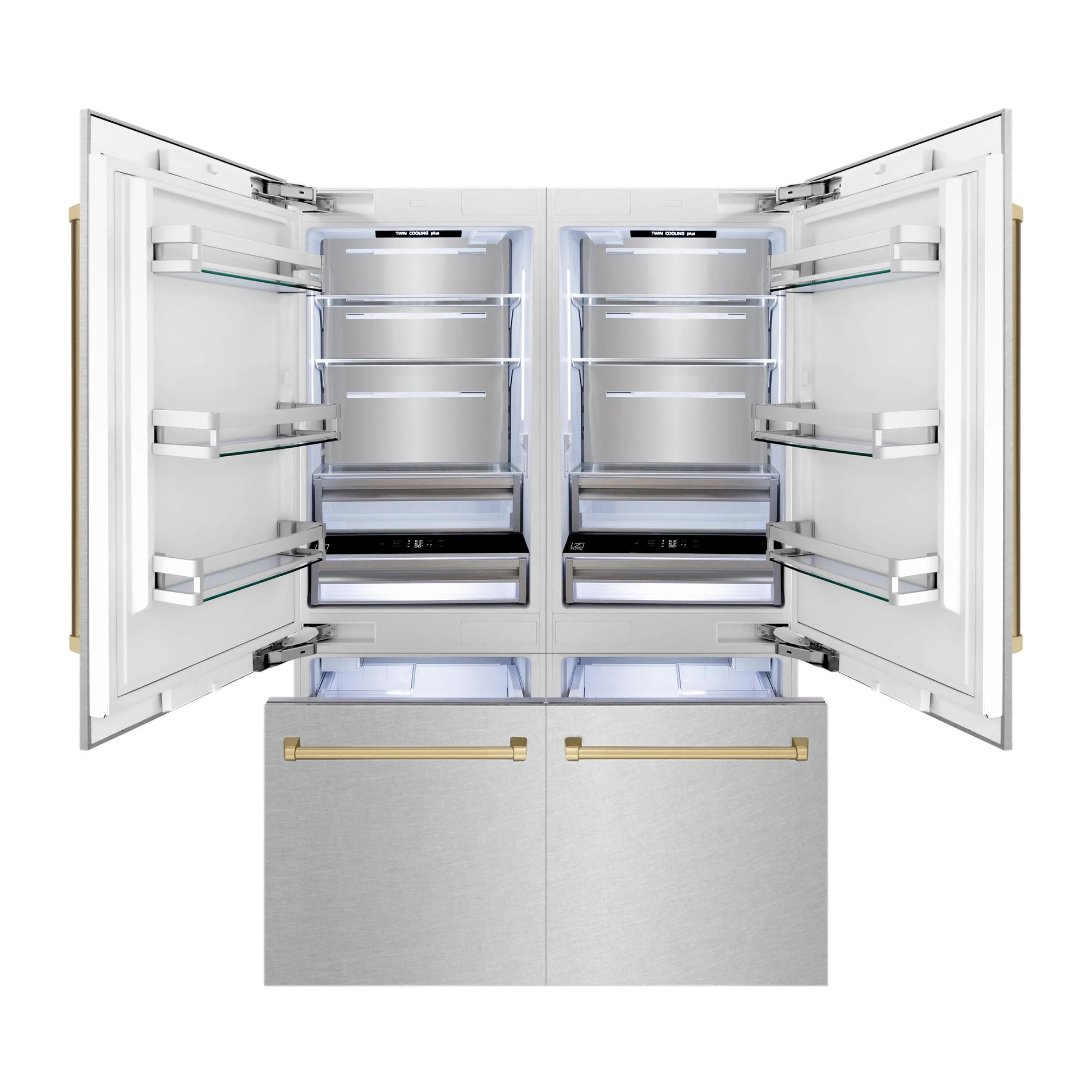 ZLINE KITCHEN AND BATH RBIVZSN60CB french door built in refrigerator