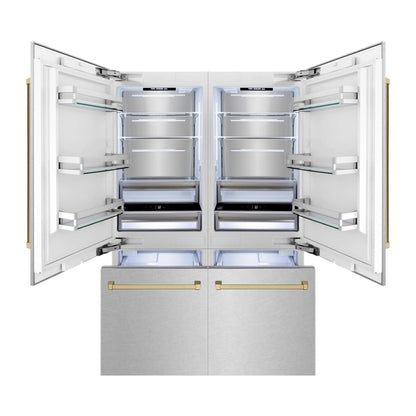 ZLINE KITCHEN AND BATH RBIVZSN60CB french door built in refrigerator