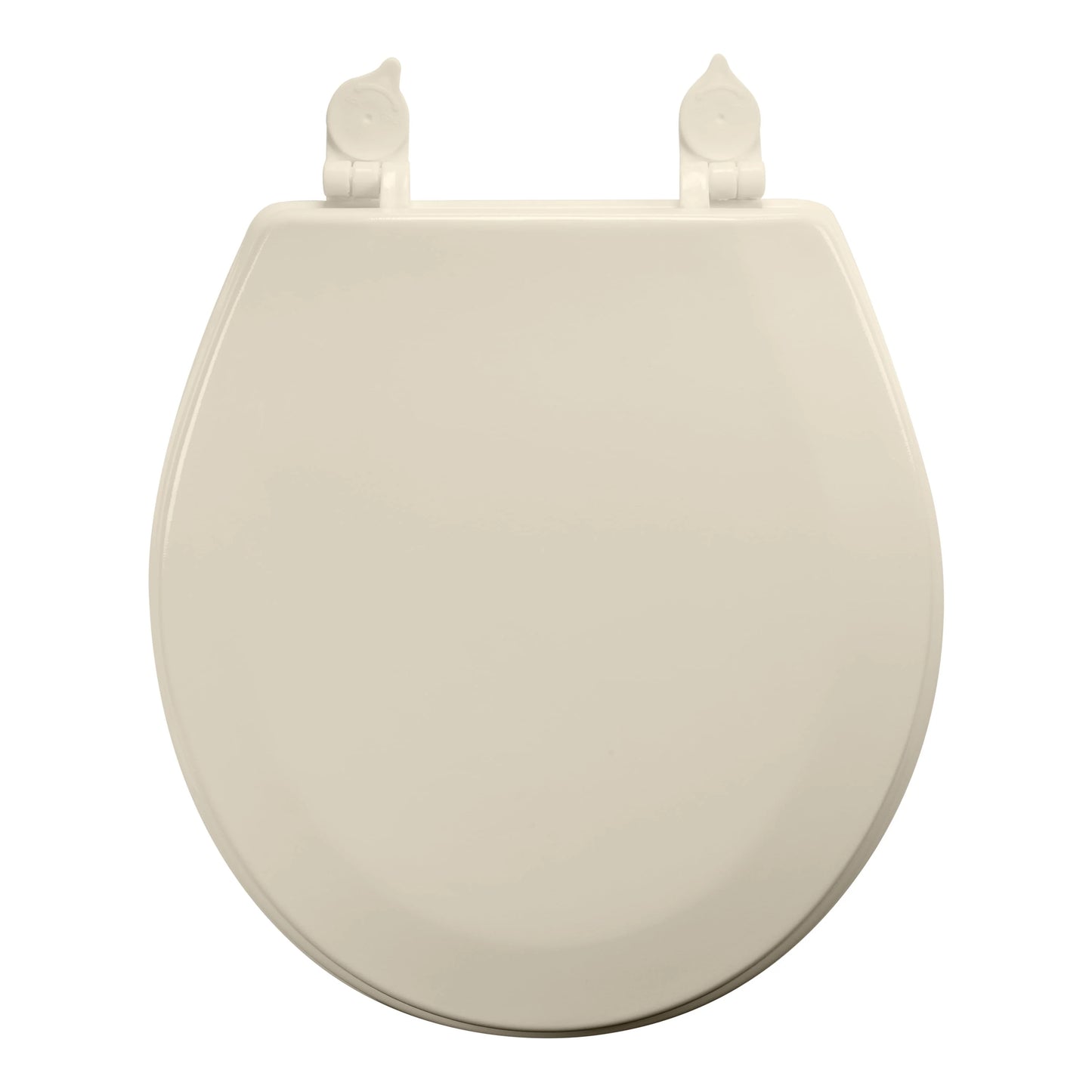 Bath Bliss Beveled Wood Standard Round Toilet Seat in Beige