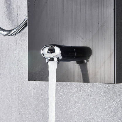 Bathroom Senlesen Stainless Steel LED Shower Panel Tower Faucet Set System Massage Body Jet