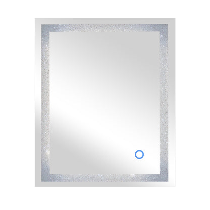 Dyconn Faucet Edison Crystal Horizontal/Vertical Wall Mounted Backlit LED Bathroom Vanity Mirror with Touch ON/OFF/Dimmer & Anti-Fog Function (30"W X 36"H)