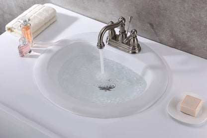 Anzzi Ls-Az097 Cadenza 20-1/2" Oval Vitreous China Drop In Bathroom Sink - White