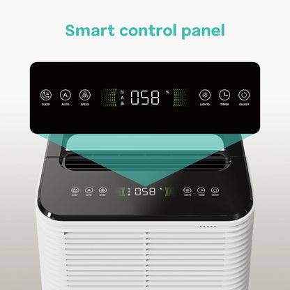 TABYIK 12 Pint Dehumidifier,Dehumidifier for Basements,Home,Large Room,Bathroom,Auto Mode with Drain Hose,Smart Humidity Control,2.3L Water Tank,up to 1500 Sq.ft