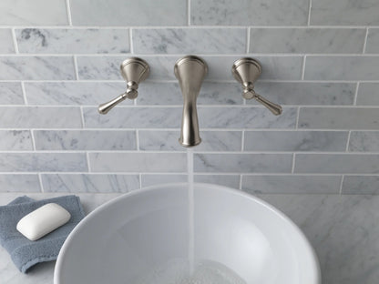 Delta Cassidy Two Handle Wall-Mount Bathroom Faucet Trim in Chrome (Valve Not Included) T3597LF-WL