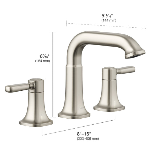 Kohler Terzet Widespread Bathroom Sink Faucet