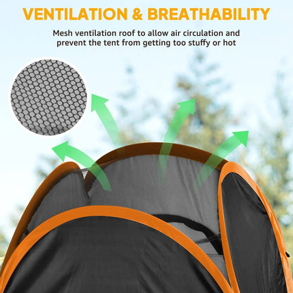 Outdoor Privacy Shelter Pop Up Camping Bathroom Tent - Black, 1 Room Camp Toilet Stall Shower Tents for Hiking, Fishing, and Travel