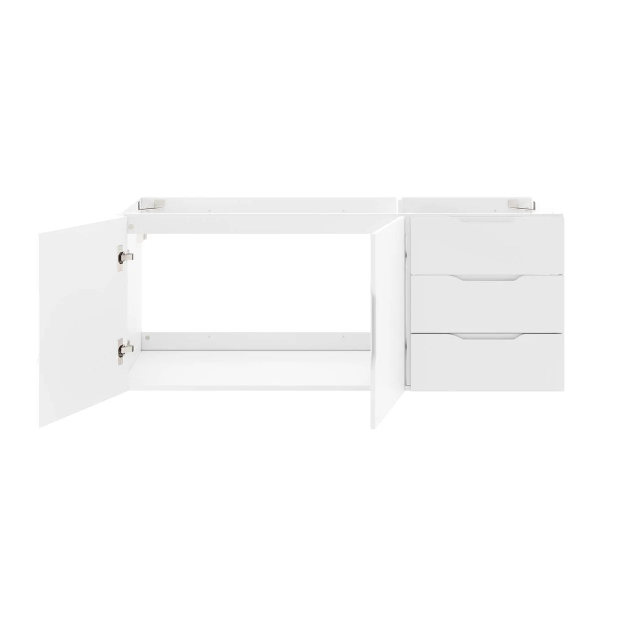 Vitality 48" Double or Single Sink Compatible (Not Included) Bathroom Vanity Cabinet in White