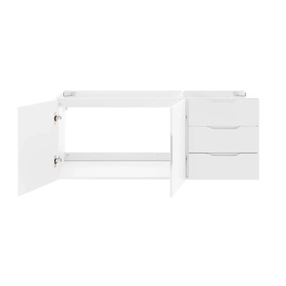 Vitality 48" Double or Single Sink Compatible (Not Included) Bathroom Vanity Cabinet in White