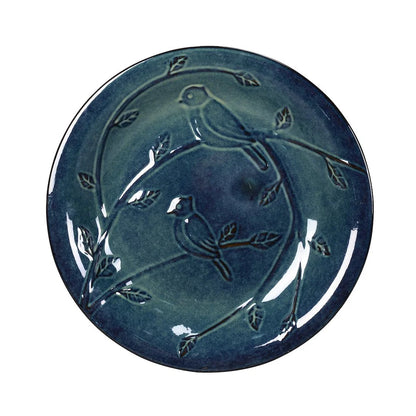 Hi-Line Gift Ltd. Ceramic Birdbath - Ocean Blue Serenity