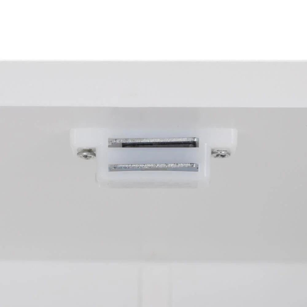 ZENY White Wooden 2 Door Bathroom Cabinet Storage with 3 Shelves Free Standing
