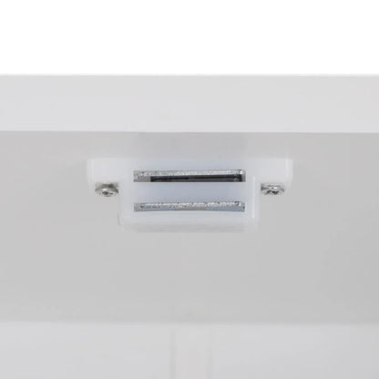 ZENY White Wooden 2 Door Bathroom Cabinet Storage with 3 Shelves Free Standing