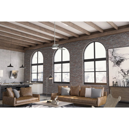 Hunter - Gallegos Indoor/Outdoor Ceiling Fan With Light, Wall Control, 52-inch, Matte Silver, Modern-style, 3-speed WhisperWind Motor, 51586, for Porches, Bathrooms