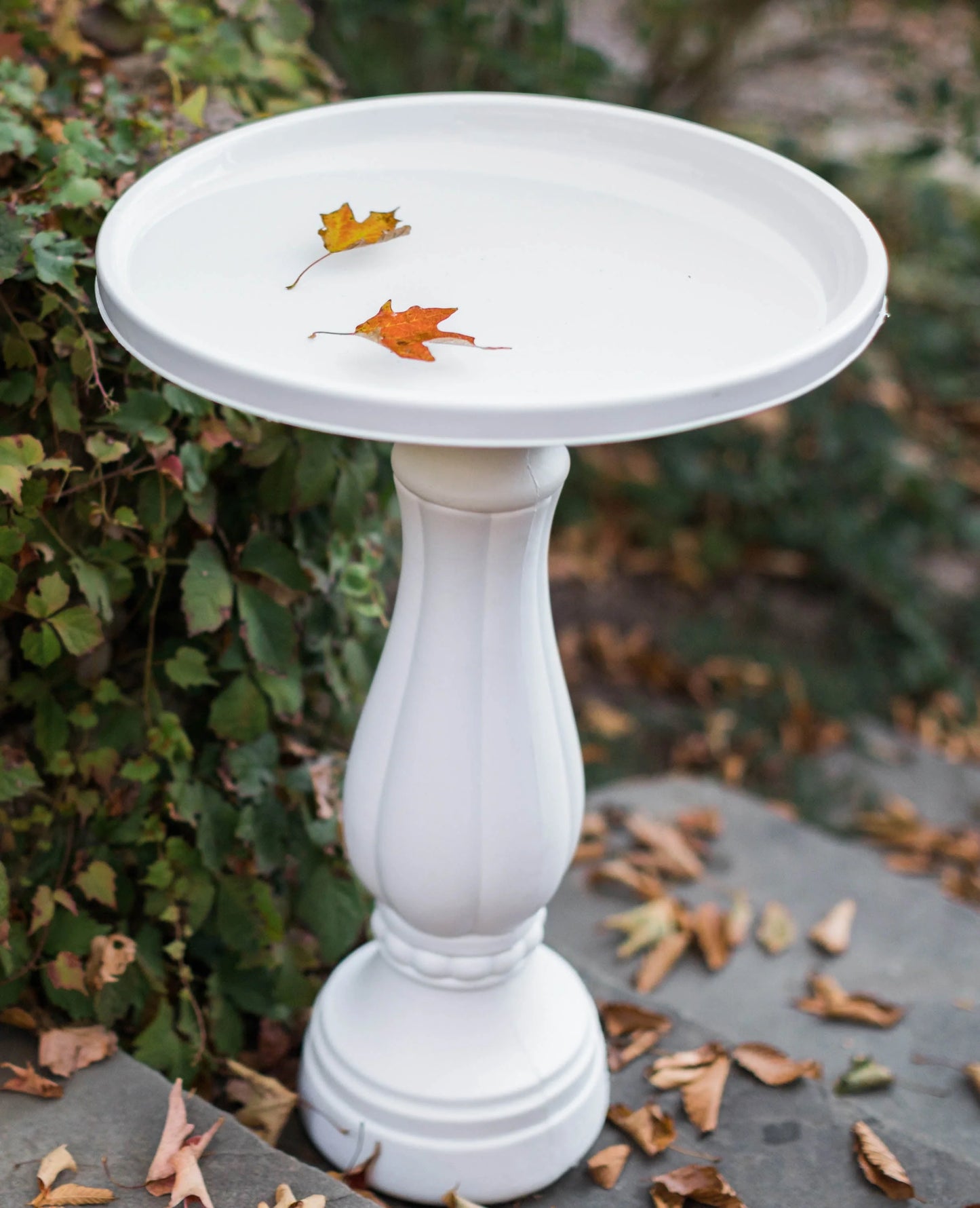 Bloem Promo Birdbath With Pedestal - Charcoal Gray - 17" Basin With 2" Depth, 25" Fillable Pedestal
