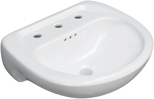 PROFLO PF5008 White Lisbon Valley 20" Vitreous China Pedestal Bathroom Sink