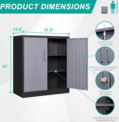 SISESOL Storage Cabinet Metal Display Cabinet with Glass Doors, 71in H x 31.5in W x 15.7in D, White, Kitchen Pantry Cabinet for Home Office, Bathroom, Bedroom, Living Room